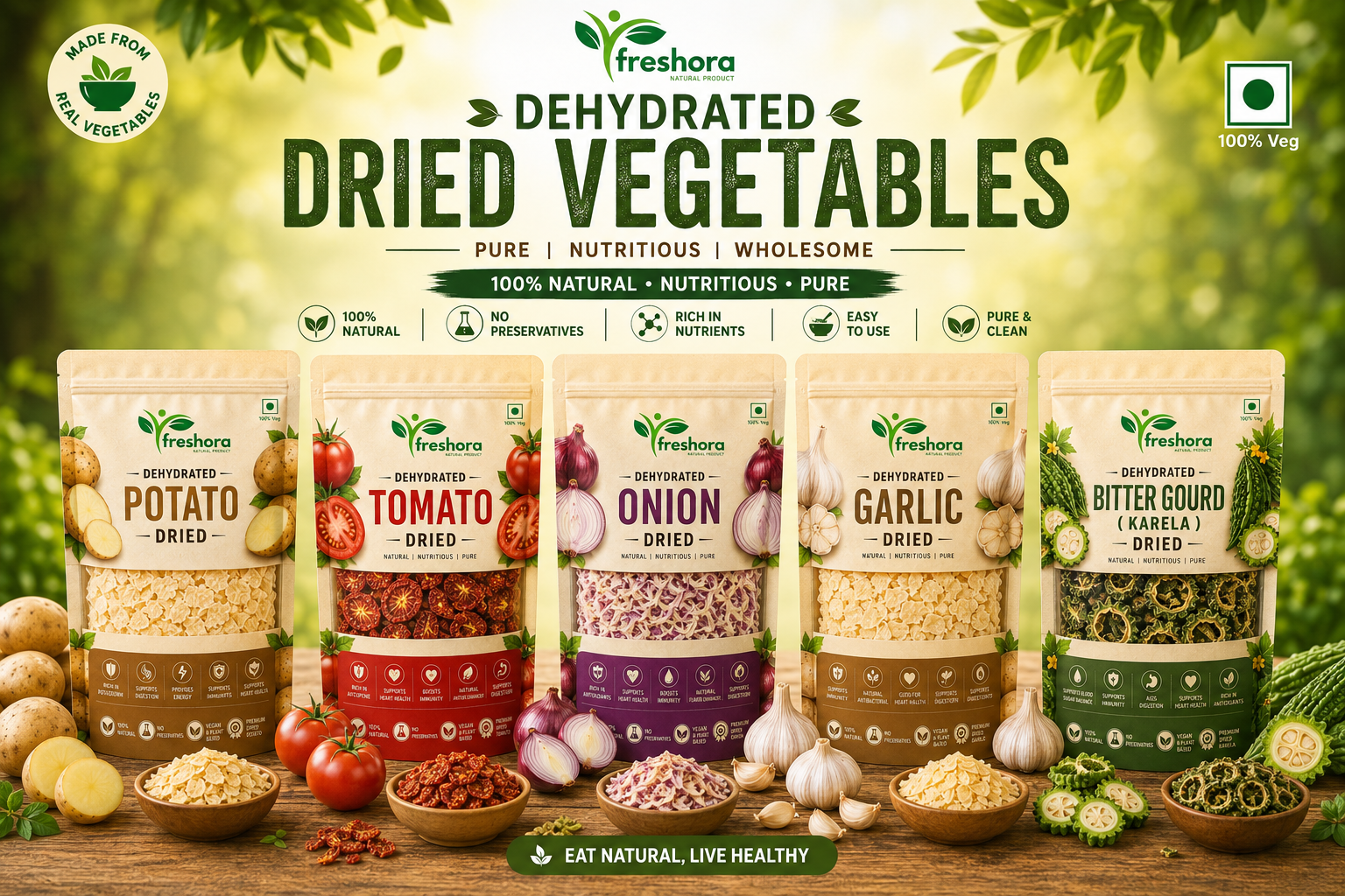 Dehydrated Vegetables 